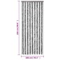 vidaXL Cortina antimoscas chenilla gris y blanco 100x230 cm