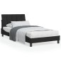 vidaXL Estructura de cama con cabecero de terciopelo negro 100x200 cm vidaXL Estructura de cama con cabecero de terciopelo negro 100x200 cm