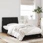 vidaXL Estructura de cama con cabecero de terciopelo negro 100x200 cm vidaXL Estructura de cama con cabecero de terciopelo negro 100x200 cm