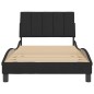 vidaXL Estructura de cama con cabecero de terciopelo negro 100x200 cm vidaXL Estructura de cama con cabecero de terciopelo negro 100x200 cm