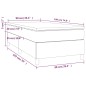 vidaXL Cama box spring con colchón tela marrón oscuro 90x190 cm