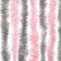 vidaXL Cortina antimoscas chenilla gris plateado y rosa 100x230 cm
