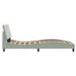 vidaXL Estructura de cama con cabecero terciopelo gris claro 100x200cm