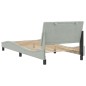 vidaXL Estructura de cama con cabecero terciopelo gris claro 100x200cm