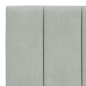 vidaXL Estructura de cama con cabecero terciopelo gris claro 100x200cm