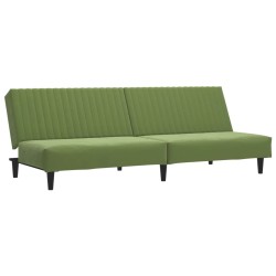 vidaXL Sofá cama de 2 plazas terciopelo verde claro