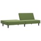 vidaXL Sofá cama de 2 plazas terciopelo verde claro vidaXL Sofá cama de 2 plazas terciopelo verde claro