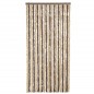 vidaXL Cortina antimoscas chenilla marrón oscuro y beige 56x185 cm