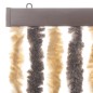 vidaXL Cortina antimoscas chenilla marrón oscuro y beige 56x185 cm