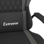 vidaXL Silla gaming cuero sintético negro y gris vidaXL Silla gaming cuero sintético negro y gris