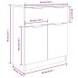 vidaXL Aparador de 3 piezas madera contrachapada gris Sonoma vidaXL Aparador de 3 piezas madera contrachapada gris Sonoma