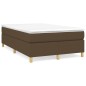 vidaXL Cama box spring con colchón tela marrón oscuro 120x200 cm vidaXL Cama box spring con colchón tela marrón oscuro 120x200 cm