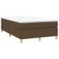 vidaXL Cama box spring con colchón tela marrón oscuro 120x200 cm vidaXL Cama box spring con colchón tela marrón oscuro 120x200 cm