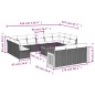 vidaXL Set de sofás de jardín y cojines 14 pzas ratán sintético negro vidaXL Set de sofás de jardín y cojines 14 pzas ratán sintético negro