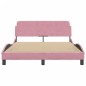 vidaXL Estructura de cama con cabecero de terciopelo rosa 120x200 cm vidaXL Estructura de cama con cabecero de terciopelo rosa 120x200 cm