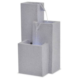 vidaXL Fuente de agua de interior con luz LED de poliresina