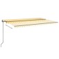 vidaXL Toldo retráctil automático amarillo y blanco 500x300 cm vidaXL Toldo retráctil automático amarillo y blanco 500x300 cm