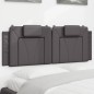 vidaXL Cabecero de cama acolchado cuero sintético gris 120 cm vidaXL Cabecero de cama acolchado cuero sintético gris 120 cm