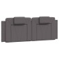 vidaXL Cabecero de cama acolchado cuero sintético gris 120 cm vidaXL Cabecero de cama acolchado cuero sintético gris 120 cm