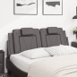 vidaXL Cabecero de cama acolchado cuero sintético gris 120 cm vidaXL Cabecero de cama acolchado cuero sintético gris 120 cm