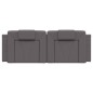 vidaXL Cabecero de cama acolchado cuero sintético gris 120 cm vidaXL Cabecero de cama acolchado cuero sintético gris 120 cm
