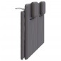 vidaXL Cabecero de cama acolchado cuero sintético gris 120 cm vidaXL Cabecero de cama acolchado cuero sintético gris 120 cm