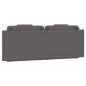 vidaXL Cabecero de cama acolchado cuero sintético gris 120 cm vidaXL Cabecero de cama acolchado cuero sintético gris 120 cm