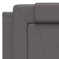 vidaXL Cabecero de cama acolchado cuero sintético gris 120 cm vidaXL Cabecero de cama acolchado cuero sintético gris 120 cm