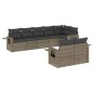 vidaXL Set de sofás de jardín 8 pzas y cojines ratán sintético gris vidaXL Set de sofás de jardín 8 pzas y cojines ratán sintético gris