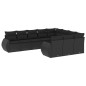 vidaXL Set de sofás de jardín 10 pzas cojines ratán sintético negro vidaXL Set de sofás de jardín 10 pzas cojines ratán sintético negro