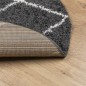 vidaXL Alfombra de pelo largo moderna negro y crema Ø 280 cm