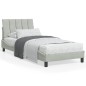 vidaXL Estructura de cama con cabecero terciopelo gris claro 90x190 cm vidaXL Estructura de cama con cabecero terciopelo gris claro 90x190 cm