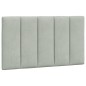 vidaXL Estructura de cama con cabecero terciopelo gris claro 90x190 cm vidaXL Estructura de cama con cabecero terciopelo gris claro 90x190 cm