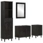 vidaXL Conjunto de armarios de baño 4 piezas madera maciza de mango vidaXL Conjunto de armarios de baño 4 piezas madera maciza de mango