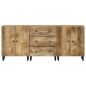 vidaXL Aparador 3 piezas madera maciza de mango 60x33x75 cm vidaXL Aparador 3 piezas madera maciza de mango 60x33x75 cm