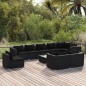 vidaXL Set de muebles de jardín 10 pzs y cojines ratán sintético negro vidaXL Set de muebles de jardín 10 pzs y cojines ratán sintético negro