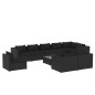 vidaXL Set de muebles de jardín 10 pzs y cojines ratán sintético negro vidaXL Set de muebles de jardín 10 pzs y cojines ratán sintético negro