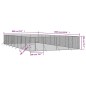 vidaXL Perrera de exterior acero galvanizado plateado 8x16x2 m vidaXL Perrera de exterior acero galvanizado plateado 8x16x2 m