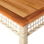 vidaXL Mesa de jardín ratán sintético madera acacia beige 140x80x75 cm vidaXL Mesa de jardín ratán sintético madera acacia beige 140x80x75 cm