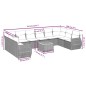 vidaXL Set de sofás de jardín 11pzas con cojines ratán sintético beige vidaXL Set de sofás de jardín 11pzas con cojines ratán sintético beige