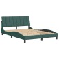 vidaXL Estructura cama con cabecero terciopelo verde oscuro 140x200 cm