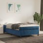 vidaXL Cama box spring con colchón terciopelo azul oscuro 120x200 cm