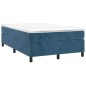 vidaXL Cama box spring con colchón terciopelo azul oscuro 120x200 cm
