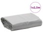 vidaXL Lona gris 1x2,5 m 600 g/m²