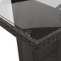 vidaXL Set de comedor de jardín 9 pzas y cojines ratán sintético negro vidaXL Set de comedor de jardín 9 pzas y cojines ratán sintético negro