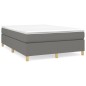 vidaXL Cama box spring con colchón tela gris oscuro 140x200 cm vidaXL Cama box spring con colchón tela gris oscuro 140x200 cm