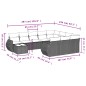 vidaXL Set de sofás de jardín 11 pzas y cojines ratán sintético gris vidaXL Set de sofás de jardín 11 pzas y cojines ratán sintético gris
