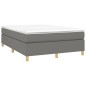 vidaXL Cama box spring con colchón tela gris oscuro 140x200 cm vidaXL Cama box spring con colchón tela gris oscuro 140x200 cm