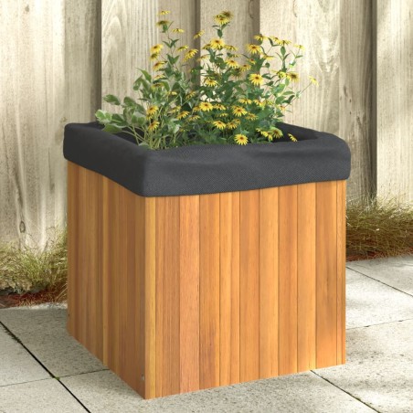 vidaXL Jardinera de madera maciza de acacia 45x45x45 cm