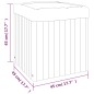 vidaXL Jardinera de madera maciza de acacia 45x45x45 cm